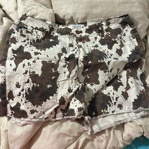 Cow hide shorts